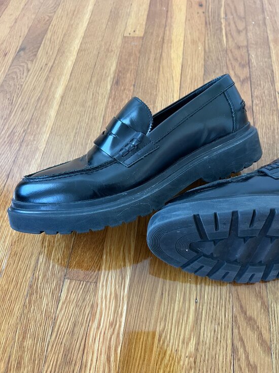 Karl Lagerfeld Black Patent Leather High Chunky Penny Loafers - Men\'s US 10 main image 9